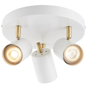 Lampa sufitowa Gull 59932 Endon reflektorki regulowane białe mosiądz