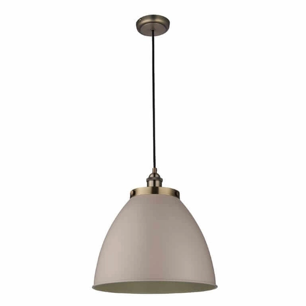 Kuchenna lampa wisząca Franklin 76327 Endon rustykalna mosiężna szara