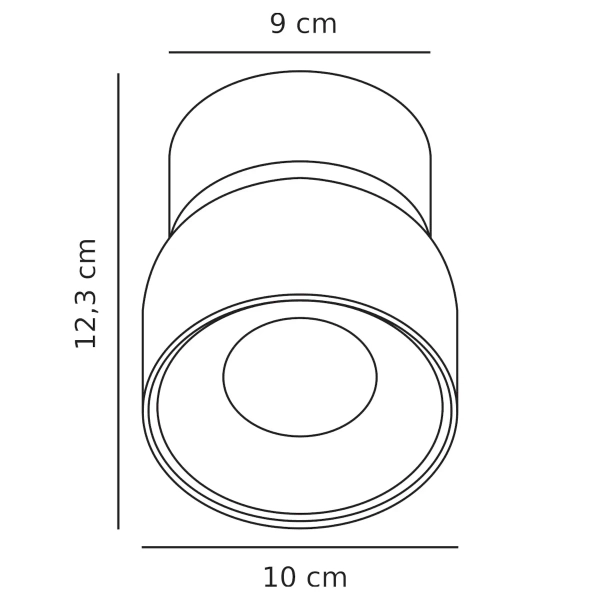Regulowana lampa sufitowa PITCHER 2310400103 metalowa czarny