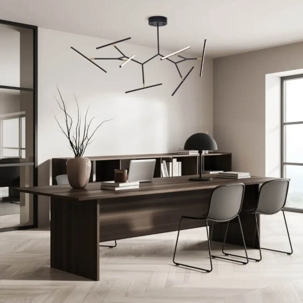 Nowoczesna sufitowa lampa 2072 LED 69W 3000K metalowa złota czarna