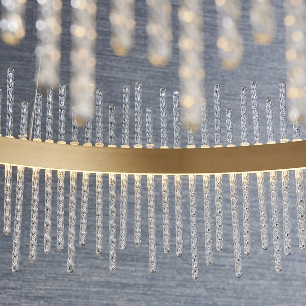 Żyrandol pierścień L&-181908 Light& do salonu glamour złoty