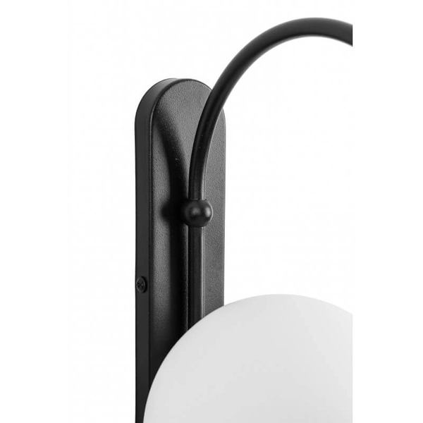 Lampa kulista ścienna Koban KOD12000 na korytarz kula ball biała czarna