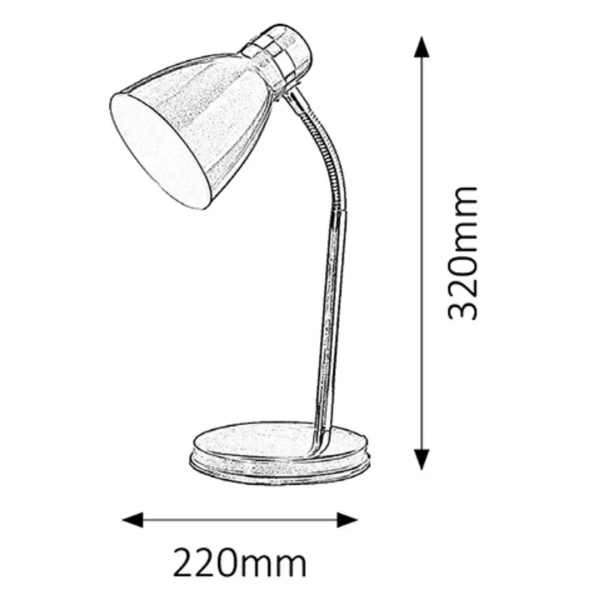 Regulowana lampka na biurko na peszlu Patric 4208 zielony