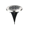 Gruntowa lampa solarna SOLLY 330246 LED 6000K okrągła IP44 srebrna