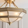 Lampa sufitowa antyczna Balfour SN02P47 Interiors kopuła mosiądz