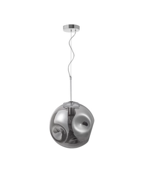 LAMPA wisząca CARORA LE41955 Luces Exclusivas szklana OPRAWA zwis kula ball przydymiona