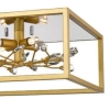 Szklana lampa przysufitowa Spring C0578-04A-B5V7 Zumaline kryształki złote
