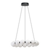 Kulista lampa wisząca PERLA czarna biała AZ6895 30W 3000K ściemniacz