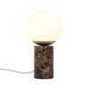 Kulista lampka nocna LILLY 2213575018 okrągła biała brązowa
