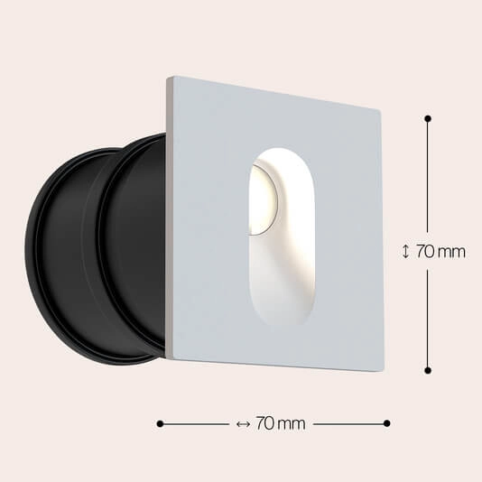 Lampa wpustowa schodowa Via Urbana O022-L3W LED 3W podtynkowa IP54 biała