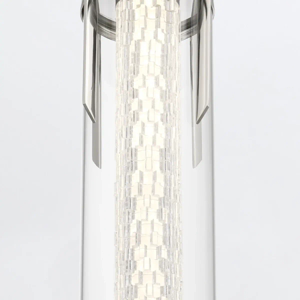 Wisząca lampa Espada QN-ESPADA-1P-PC LED 18W 3000K szklana tuba srebrny