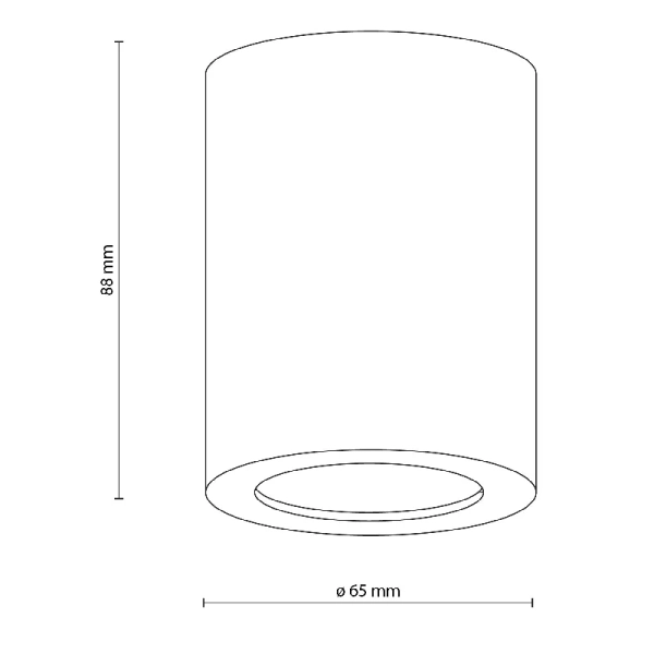 Sufitowa lampa natynkowa Ligno 10932 tuba okrągły IP44 biały