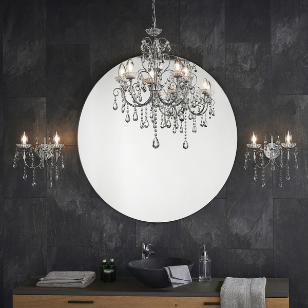 Łazienkowa lampa wisząca Tabitha 61384 Endon crystals glamour IP44 chrom