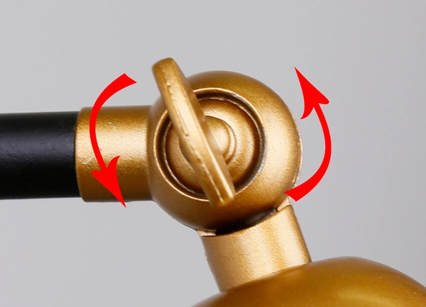 Industrialna lampa ścienna Truck na wysięgniku czarny złoty