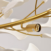 Wisząca lampa BOTANIKA XY080P-80 Step do jadalni glamour biała złota