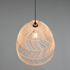 Wisząca lampa Rike R31131036 japandi eko naturalna drewniana czarna