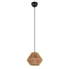 Lampa wisząca ekologiczna LUCILLE R36111026 do salonu czarny brązowy