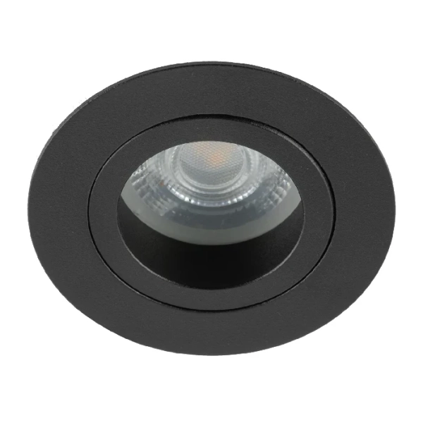 Oczko sufitowe lampa Aura 10571 okrągła regulowana czarny