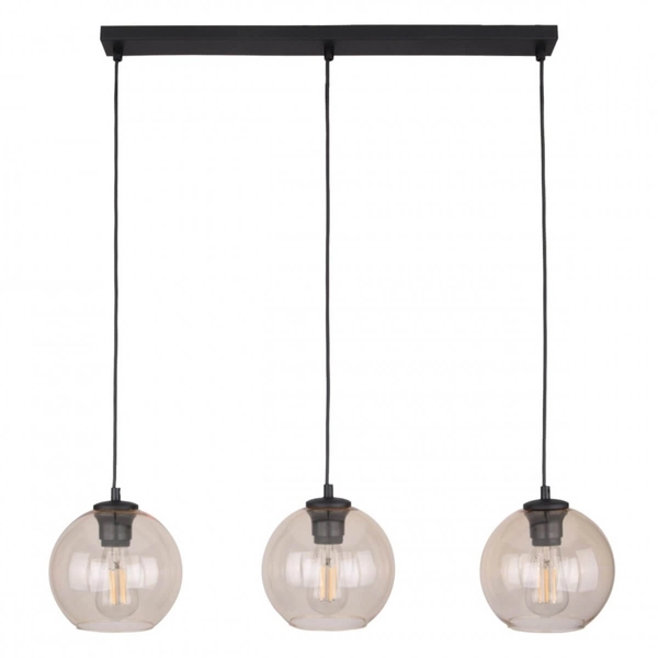 Lampa wisząca na listwie kule Cubus 4598 TK Lighting szklana bursztynowa