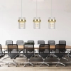 Lampa wisząca kryształowa Vetro LP-2910/3L GD potrójna nad stół złota