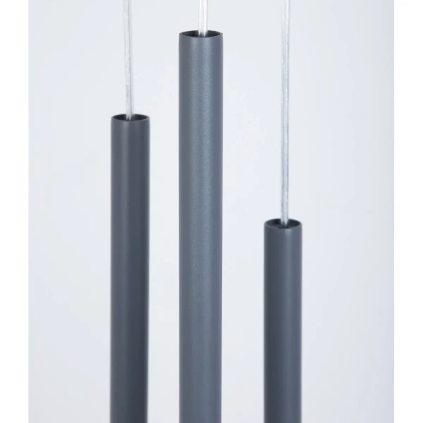 Lampa wisząca nad stół Sopel 3 41201 do jadalni grafitowy