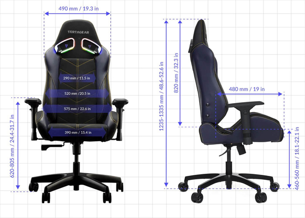 Ergonomiczny fotel S-line z czarnej ekoskóry do gabinetu