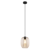 Wisząca lampa metalowa Elio 4338 TK Lighting do salonu bursztynowa czarna
