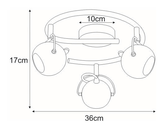 Sufitowa lampa kierunkowa Salva K-8002/3G WH biała chrom