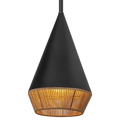 Pojedyncza zwisająca lampa Daphne ALM-DAPHNE-P-S-MB do salonu czarna