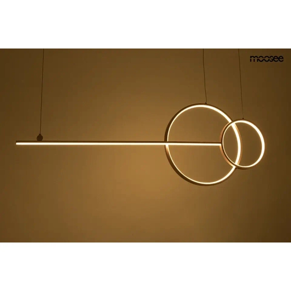 Wisząca lampa z pierścieniami RAGE złota MSE1501100555 1xLED 30W 3000K ringi