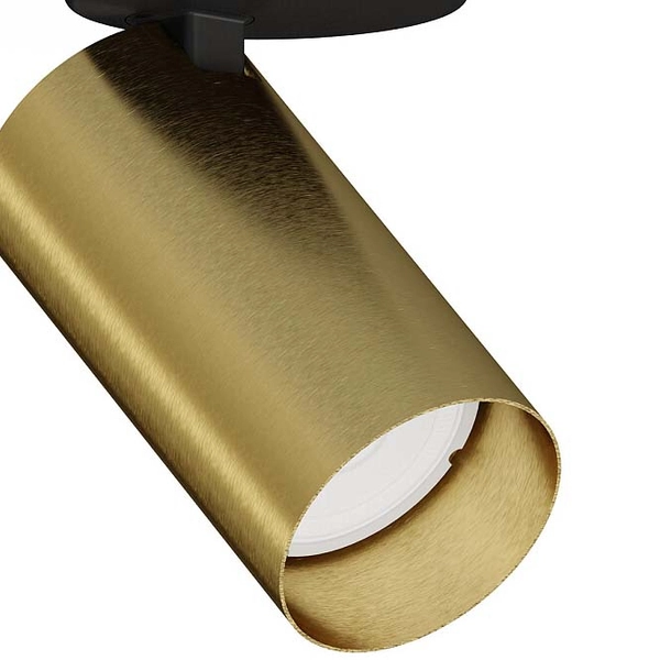 Regulowany downlight pokojowy Mono 7778 reflektorek czarny mosiądz