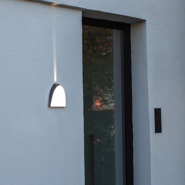 Elewacyjna LAMPA ścienna APOLLO 5188801118 Lutec metalowa OPRAWA kinkiet LED 14W 3000K półokrągły IP54 szary