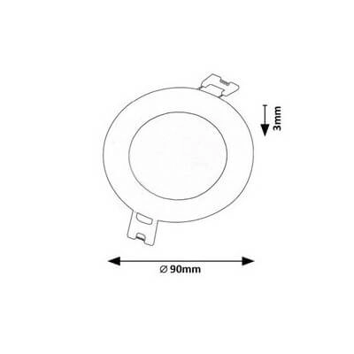 Lampa okrągła sufitowa SHAUN2 71224 LED 3W 3000K wpust czarny