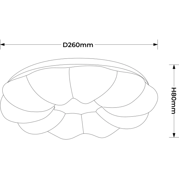 Plafon do jadalni Ariva LP-8321/1C-26 WH LED 12W 4000K biały złoty