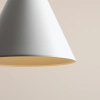 Stożkowa lampa wisząca FORM 1108G nad stół metalowa biała