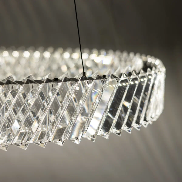 Kryształowa lampa wisząca LUXORA 11705 LED 30W 3000K glamour nikiel