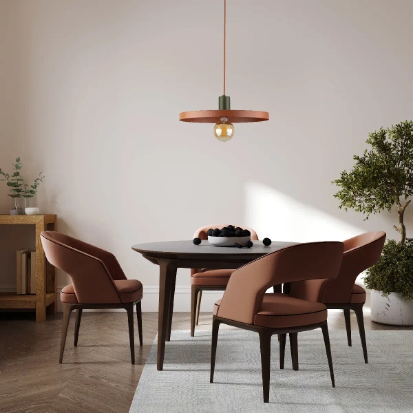 Minimalistyczna lampa wisząca Sila 10750 abażur ceglany zielony