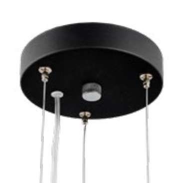 LAMPA wisząca VERO 10452302 Kaspa metalowa OPRAWA okrągły zwis czarny