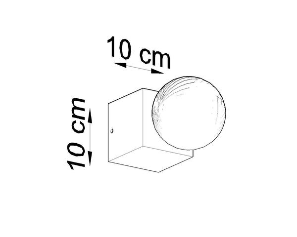 Kinkiet LAMPA ścienna SL.0682 loftowa OPRAWA kostka cube betonowa szara