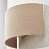 Lampa na ściane Obi 70335 Endon klasyczna len półokrągłą beżowy