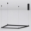 Wisząca LAMPA geometryczna JAEN LE41427 Luces Exclusivas metalowa OPRAWA kwadratowy ZWIS LED 40W 3000K ściemnialny czarny