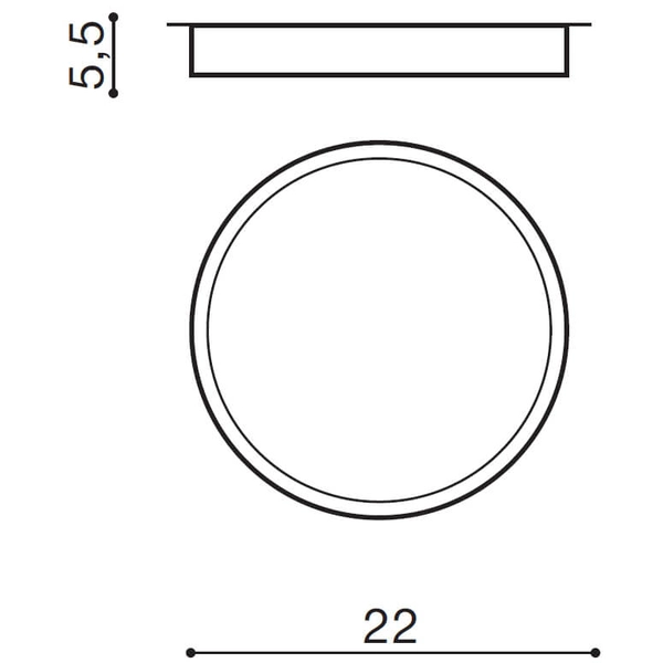 Metalowy plafon salonowy Monza AZ2261 LED 20W minimalistyczny