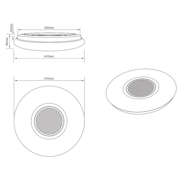 Plafon nasufitowy do sypialni Musica R69031101 LED 15W 3000-6000K biały
