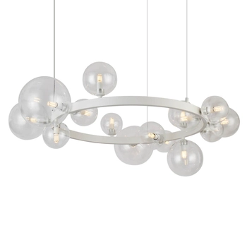 Salonowa wisząca lampa BUBBLES AZ5876+AZ5878 kule przezroczyste białe