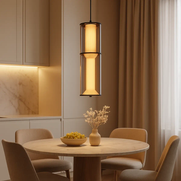 Lampa wisząca tuba Aeris LP-2137/2P SM LED 25W CCT czarna przydymiona