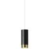 Lampa wisząca CGLOOKPBLACK Copel tuba punktowa czarna mosiądz