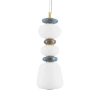 Skandynawska lampa wisząca FELANZO LE45241 z porcelany biała złota niebieska