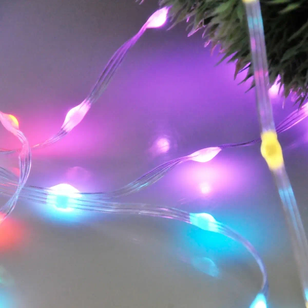 Łańcuch świąteczny girlanda 324405 LED 10W RGB USB z pilotem przezroczysty