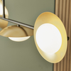 Modernistyczna lampa wisząca L&-192036 Light& na listwie złota brązowa