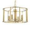 Lampa wisząca na łańcuchu Mya MYK0463 do salonu szczotkowany brąz